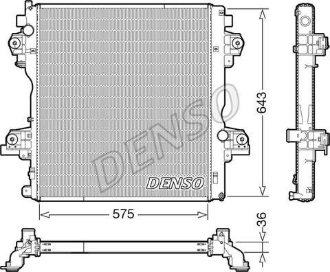 Denso DRM50140 - Радиатор, охлаждение двигателя abcparts.ee