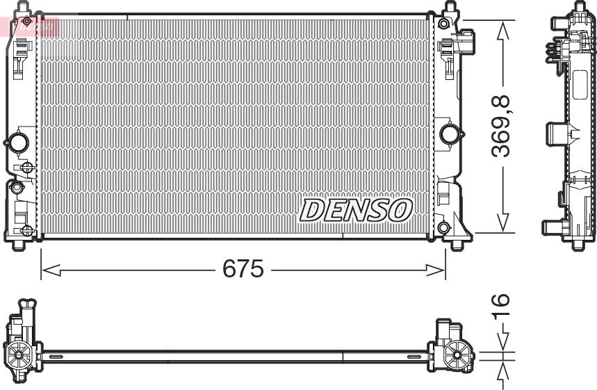 Denso DRM50150 - Радиатор, охлаждение двигателя abcparts.ee