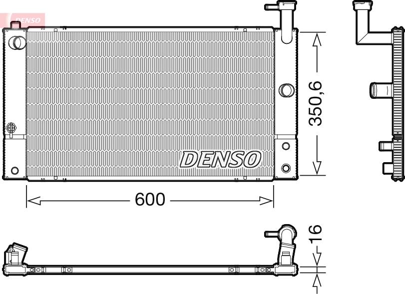 Denso DRM50133 - Радиатор, охлаждение двигателя abcparts.ee