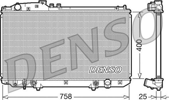 Denso DRM51006 - Радиатор, охлаждение двигателя abcparts.ee