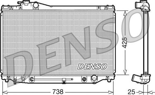 Denso DRM51007 - Радиатор, охлаждение двигателя abcparts.ee