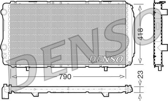 Denso DRM09074 - Радиатор, охлаждение двигателя abcparts.ee