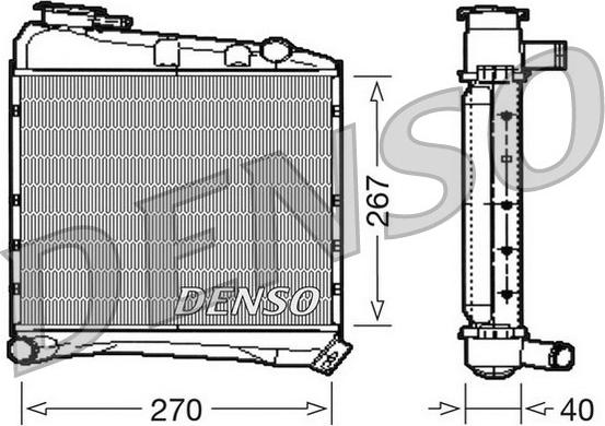 Denso DRM03020 - Радиатор, охлаждение двигателя abcparts.ee