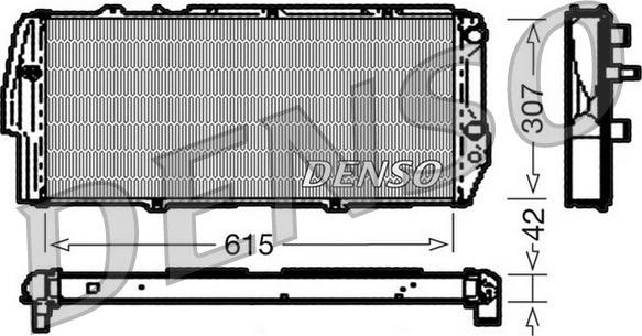 Denso DRM02040 - Радиатор, охлаждение двигателя abcparts.ee