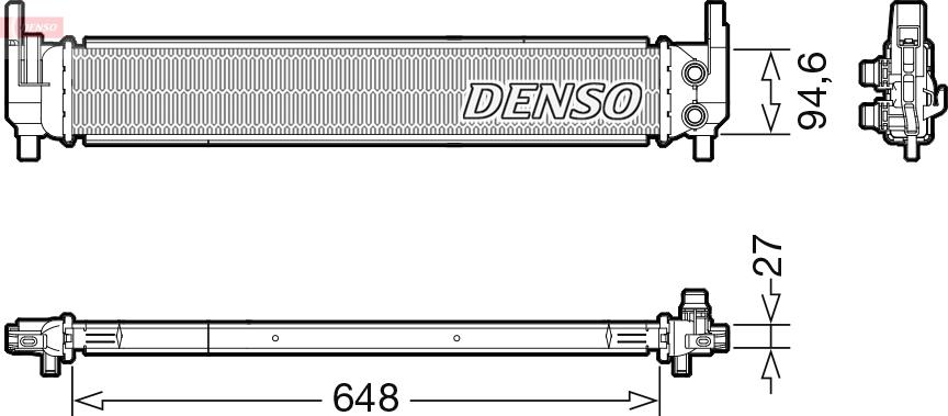 Denso DRM02042 - Радиатор, охлаждение двигателя abcparts.ee