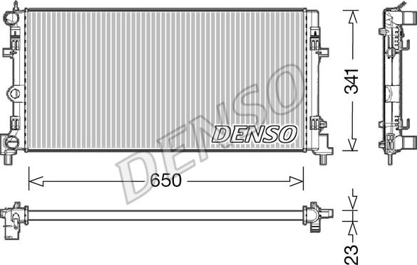 Denso DRM02015 - Радиатор, охлаждение двигателя abcparts.ee
