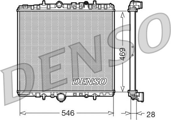 Denso DRM07061 - Радиатор, охлаждение двигателя abcparts.ee
