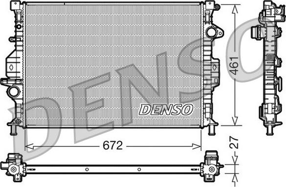 Denso DRM10069 - Радиатор, охлаждение двигателя abcparts.ee