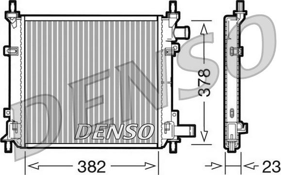 Denso DRM10060 - Радиатор, охлаждение двигателя abcparts.ee