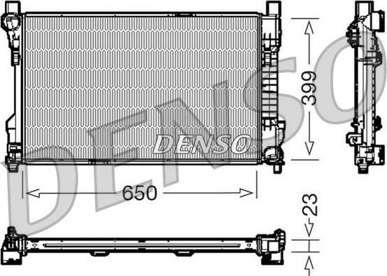 Denso DRM17081 - Радиатор, охлаждение двигателя abcparts.ee