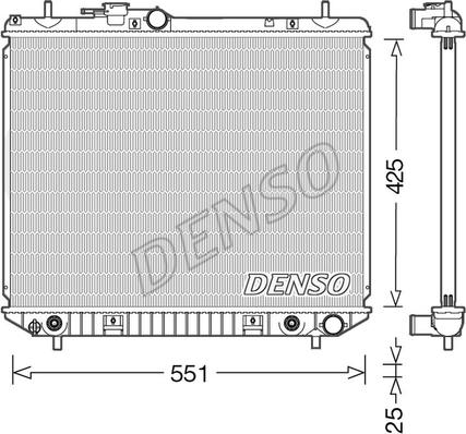 Denso DRM35005 - Радиатор, охлаждение двигателя abcparts.ee