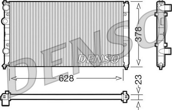Denso DRM32035 - Радиатор, охлаждение двигателя abcparts.ee