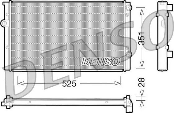 Denso DRM32028 - Радиатор, охлаждение двигателя abcparts.ee