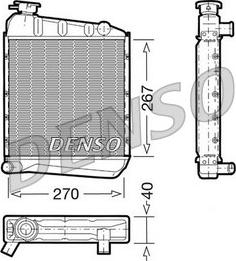 Denso DRM24030 - Радиатор, охлаждение двигателя abcparts.ee