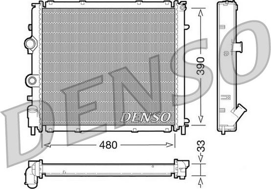 Denso DRM23011 - Радиатор, охлаждение двигателя abcparts.ee
