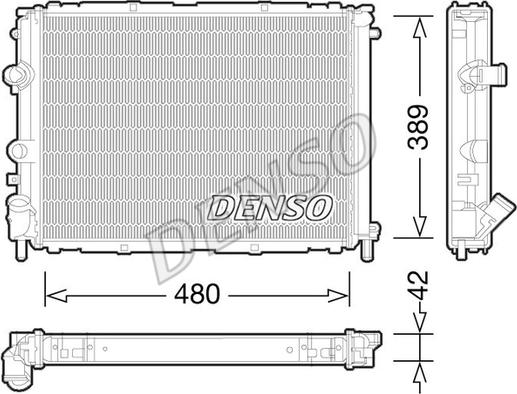 Denso DRM23033 - Радиатор, охлаждение двигателя abcparts.ee