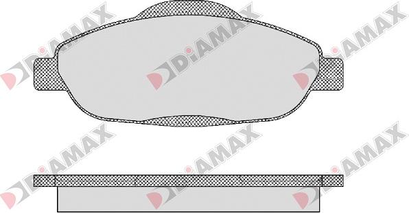 Diamax N09061 - Тормозные колодки, дисковые, комплект abcparts.ee