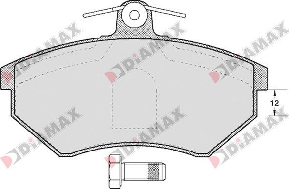 Diamax N09153 - Тормозные колодки, дисковые, комплект abcparts.ee