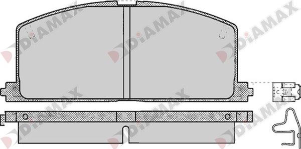 Diamax N09736 - Тормозные колодки, дисковые, комплект abcparts.ee