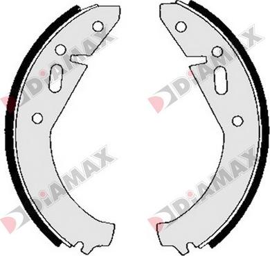 Diamax N01198 - Комплект тормозных колодок, барабанные abcparts.ee