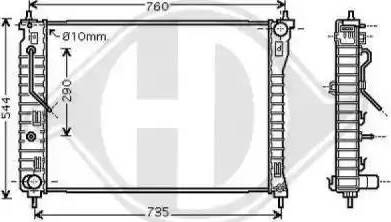 Diederichs 8187006 - Радиатор, охлаждение двигателя abcparts.ee