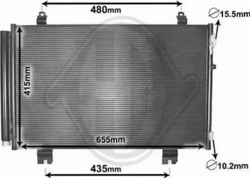 Diederichs DCC1843 - Конденсатор кондиционера abcparts.ee