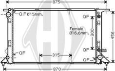 Diederichs DCM1495 - Радиатор, охлаждение двигателя abcparts.ee