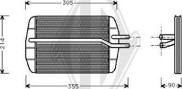 Diederichs DCM1099 - Теплообменник, отопление салона abcparts.ee