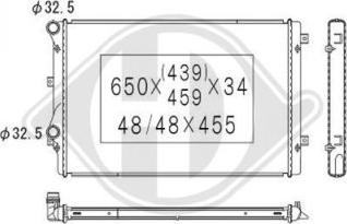 Diederichs DCM3442 - Радиатор, охлаждение двигателя abcparts.ee