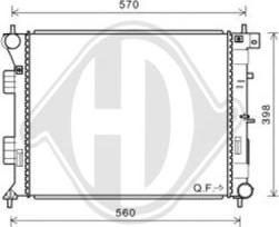 Diederichs DCM3733 - Радиатор, охлаждение двигателя abcparts.ee