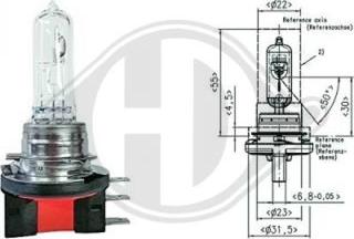 Diederichs LID10021 - Лампа накаливания, основная фара abcparts.ee