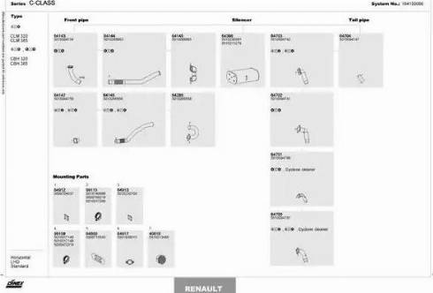 Dinex 164100066 - Система выпуска ОГ abcparts.ee