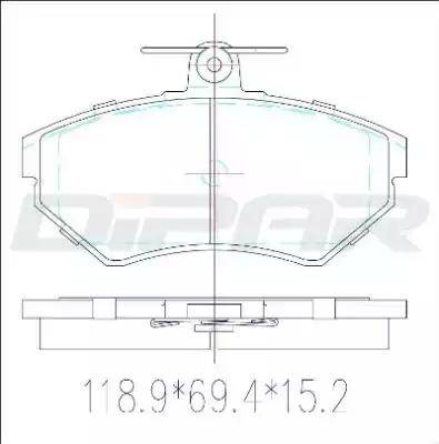 Ditas DFB3088 - Тормозные колодки, дисковые, комплект abcparts.ee