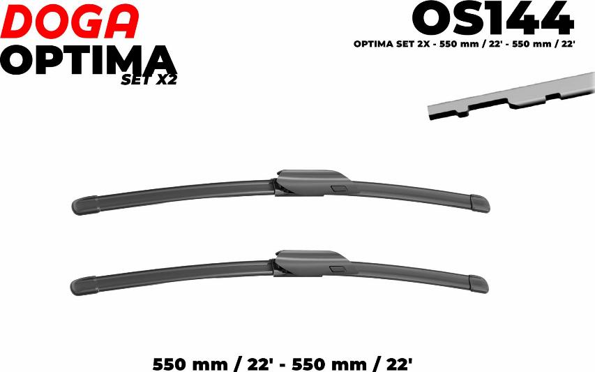 DOGA OS144 - Щетка стеклоочистителя abcparts.ee