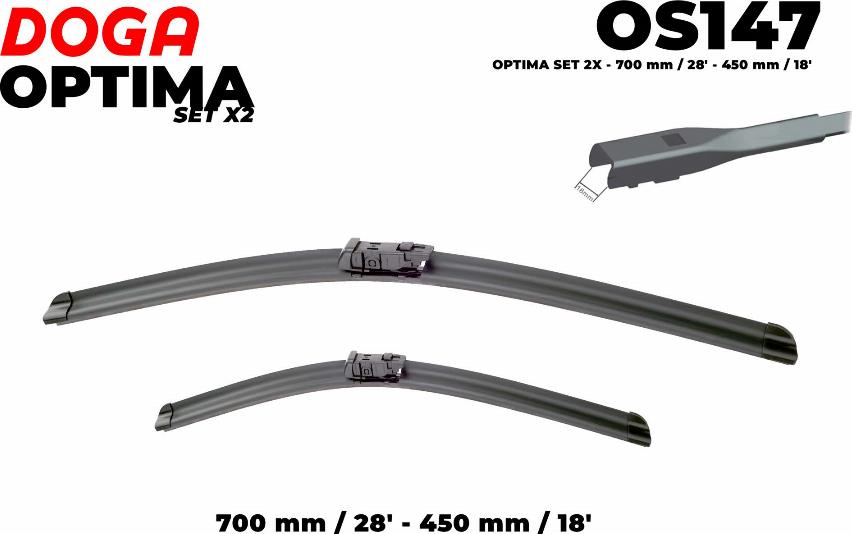 DOGA OS147 - Щетка стеклоочистителя abcparts.ee