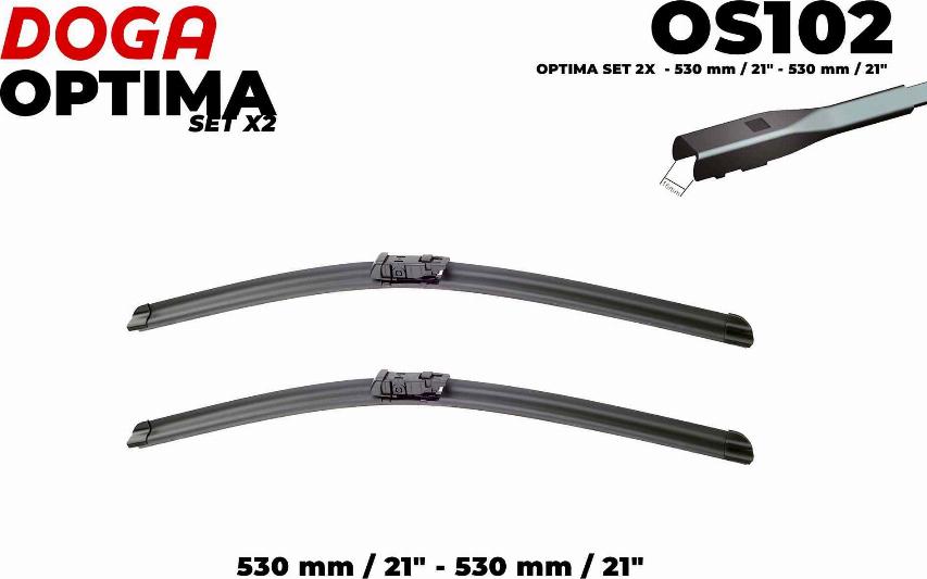 DOGA OS102 - Щетка стеклоочистителя abcparts.ee