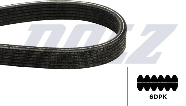 DOLZ 05KD6DPK1825 - Поликлиновой ремень abcparts.ee