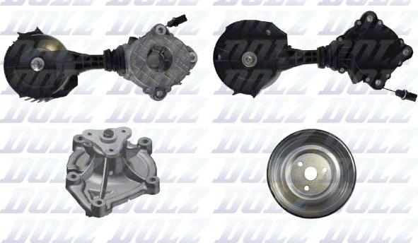 DOLZ KD173T - Водяной насос + комплект ручейковых ремней abcparts.ee
