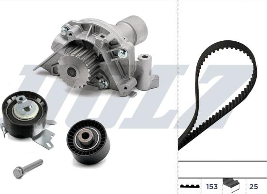 DOLZ KD326 - Водяной насос + комплект зубчатого ремня ГРМ abcparts.ee