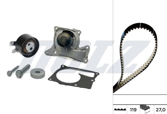 DOLZ KD286 - Водяной насос + комплект зубчатого ремня ГРМ abcparts.ee