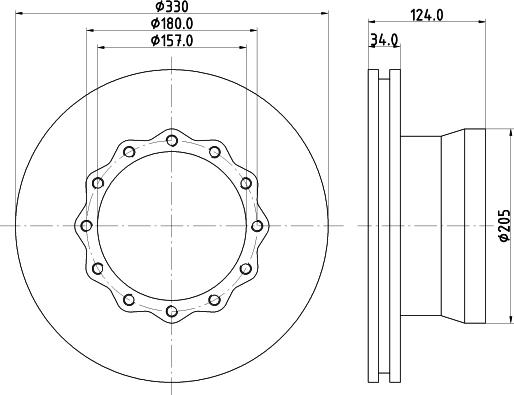 DON CVD536 - Тормозной диск abcparts.ee