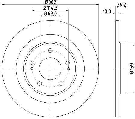 DON PCD14312 - Тормозной диск abcparts.ee