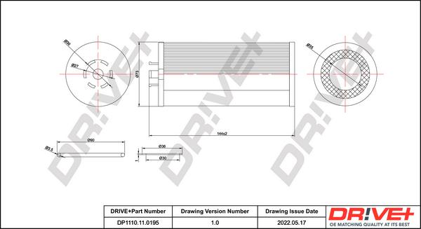 Dr!ve+ DP1110.11.0195 - Масляный фильтр abcparts.ee