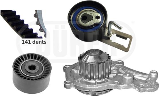 DÜRER PA121025 - Водяной насос + комплект зубчатого ремня ГРМ abcparts.ee