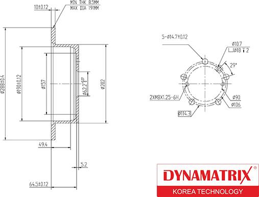 Dynamatrix DBD1545 - Тормозной диск abcparts.ee