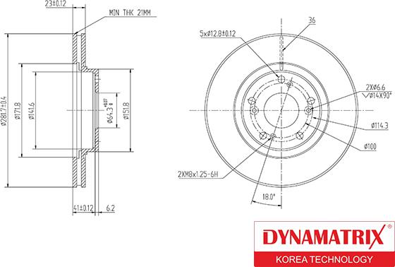 Dynamatrix DBD1539 - Тормозной диск abcparts.ee
