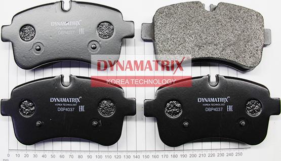 Dynamatrix DBP4037 - Тормозные колодки, дисковые, комплект abcparts.ee