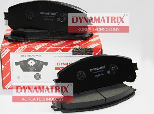 Dynamatrix DBP4354 - Тормозные колодки, дисковые, комплект abcparts.ee