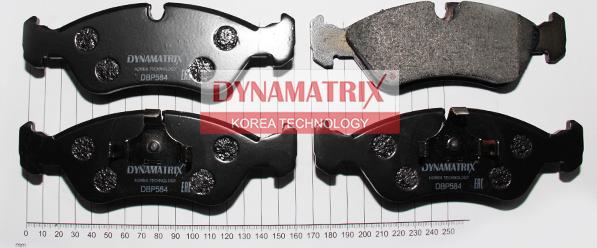 Dynamatrix DBP584 - Тормозные колодки, дисковые, комплект abcparts.ee