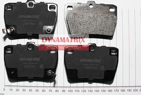 Dynamatrix DBP1531 - Тормозные колодки, дисковые, комплект abcparts.ee
